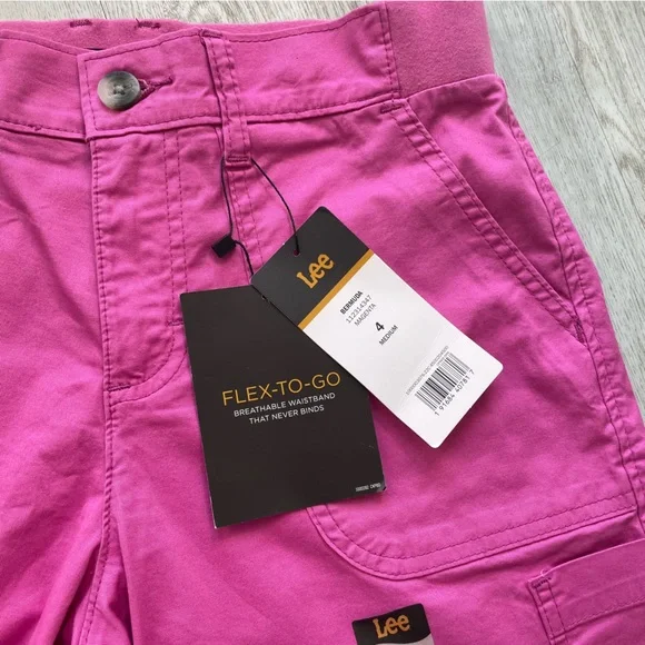 NWT 🦋 LEE Bright Pink Bermuda Shorts | Size: 4 (Medium) - Picture 5 of 16